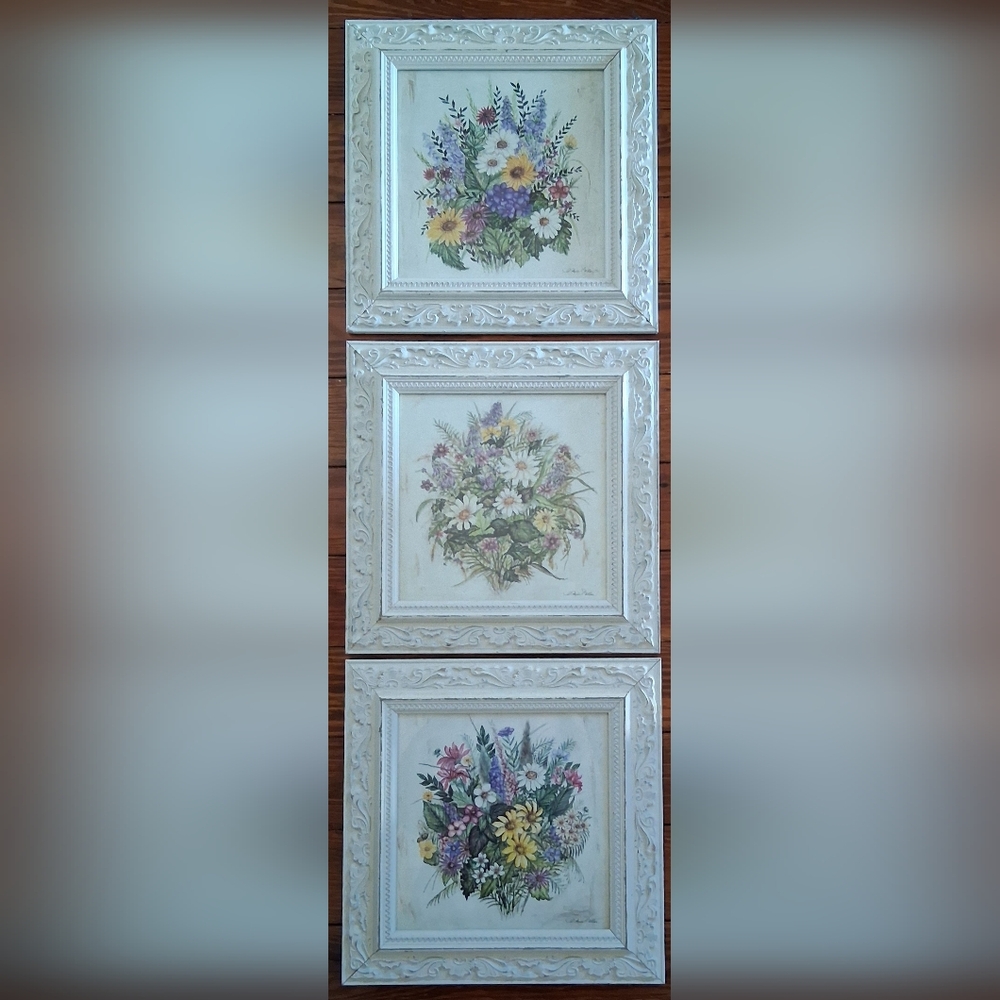 A. Renee Dollar 'Wildflowers' Framed Print Set/3  (Kirkland's)